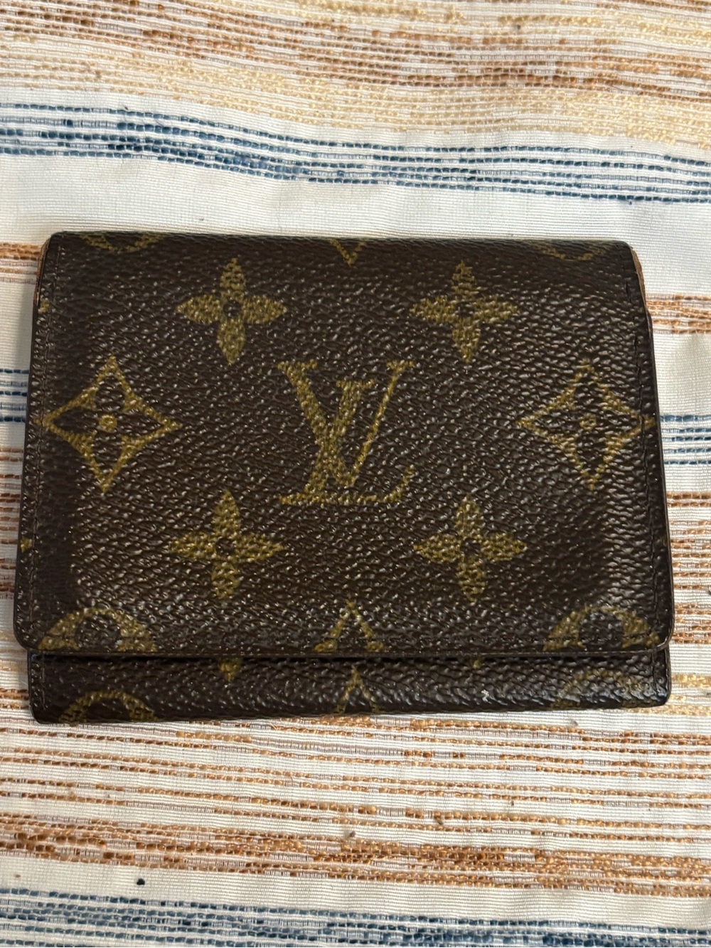 Louis Vuitton Monogram Card Holder in Brown and Gold